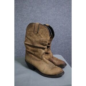 Durango‎ Cowboy Boots Women 8M Brown 11" Slouch Distressed Western Cowgirl Rodeo
